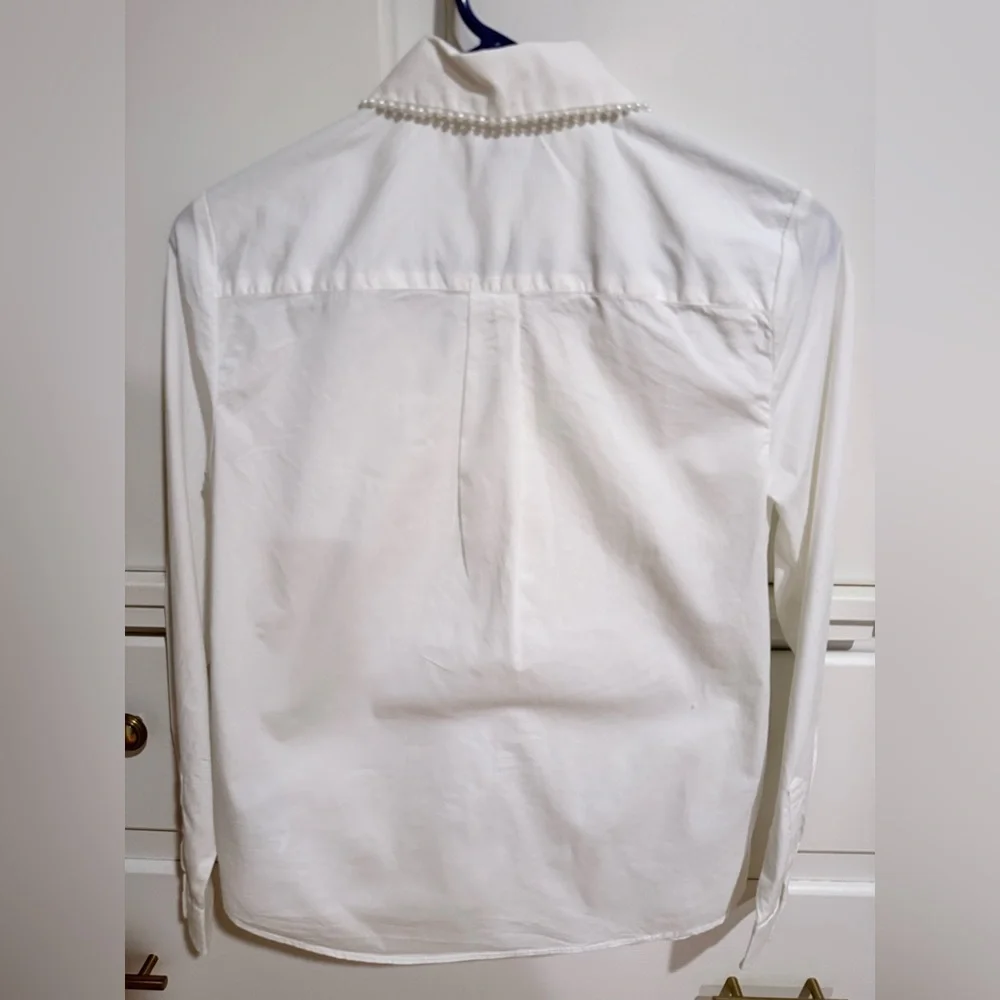 J. Crew Shirt with Pearl Collar - Picture 2 of 3